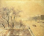Camille Pissarro Morning snow oil painting on canvas